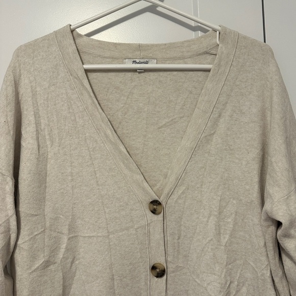 Madewell Beige Button Down Cardigan Size Large Women’s - Picture 6 of 13